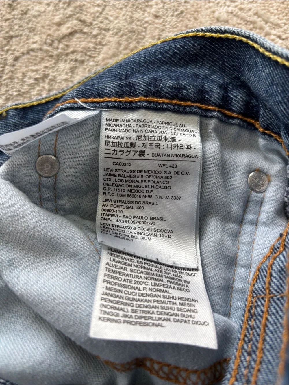 Levi's Men's 505 Blue Straight-Leg Denim Jeans Size 36x32